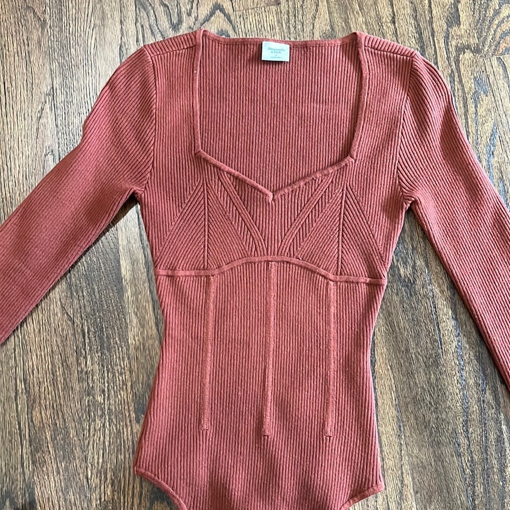 Brown Abercrombie Bodysuit